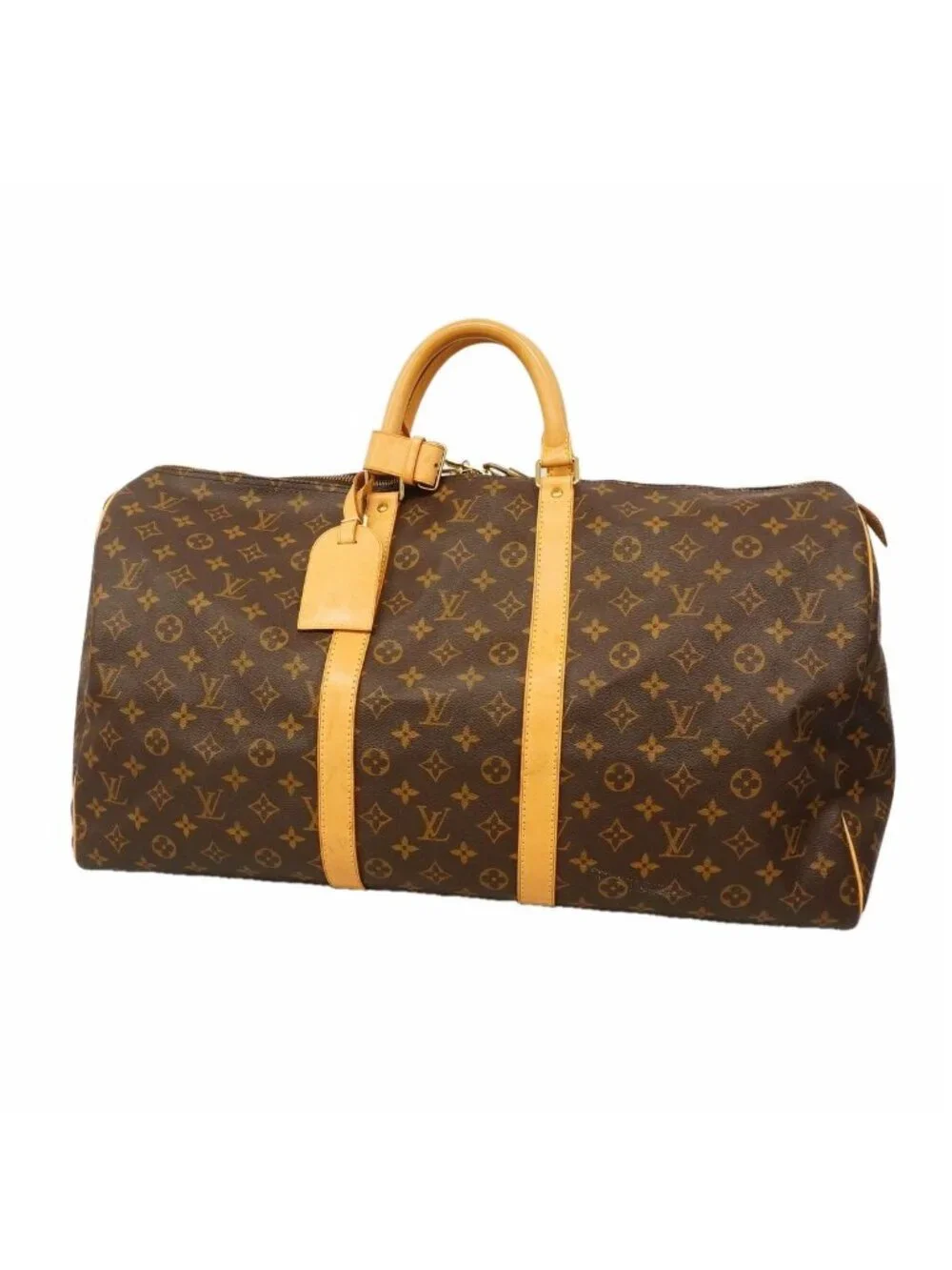Louis Vuitton Boston Bag Monogram Keepall 55 Brown